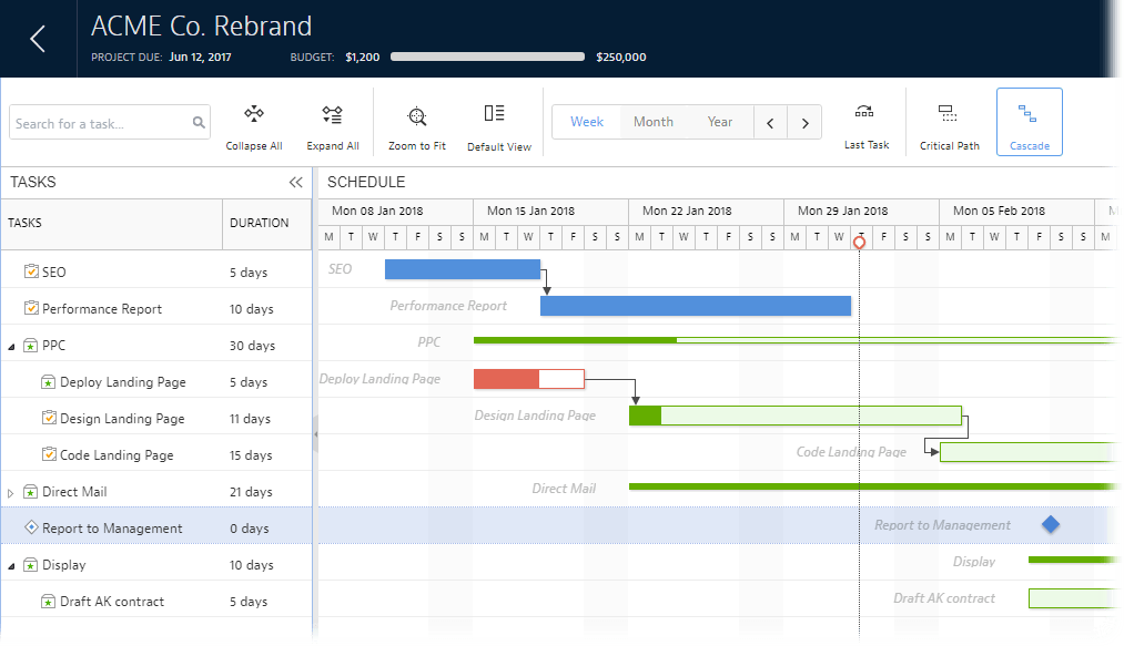 Project Burn Rate Chart