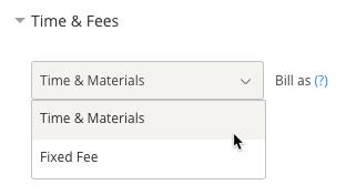 Time & Fees setting in Task Details